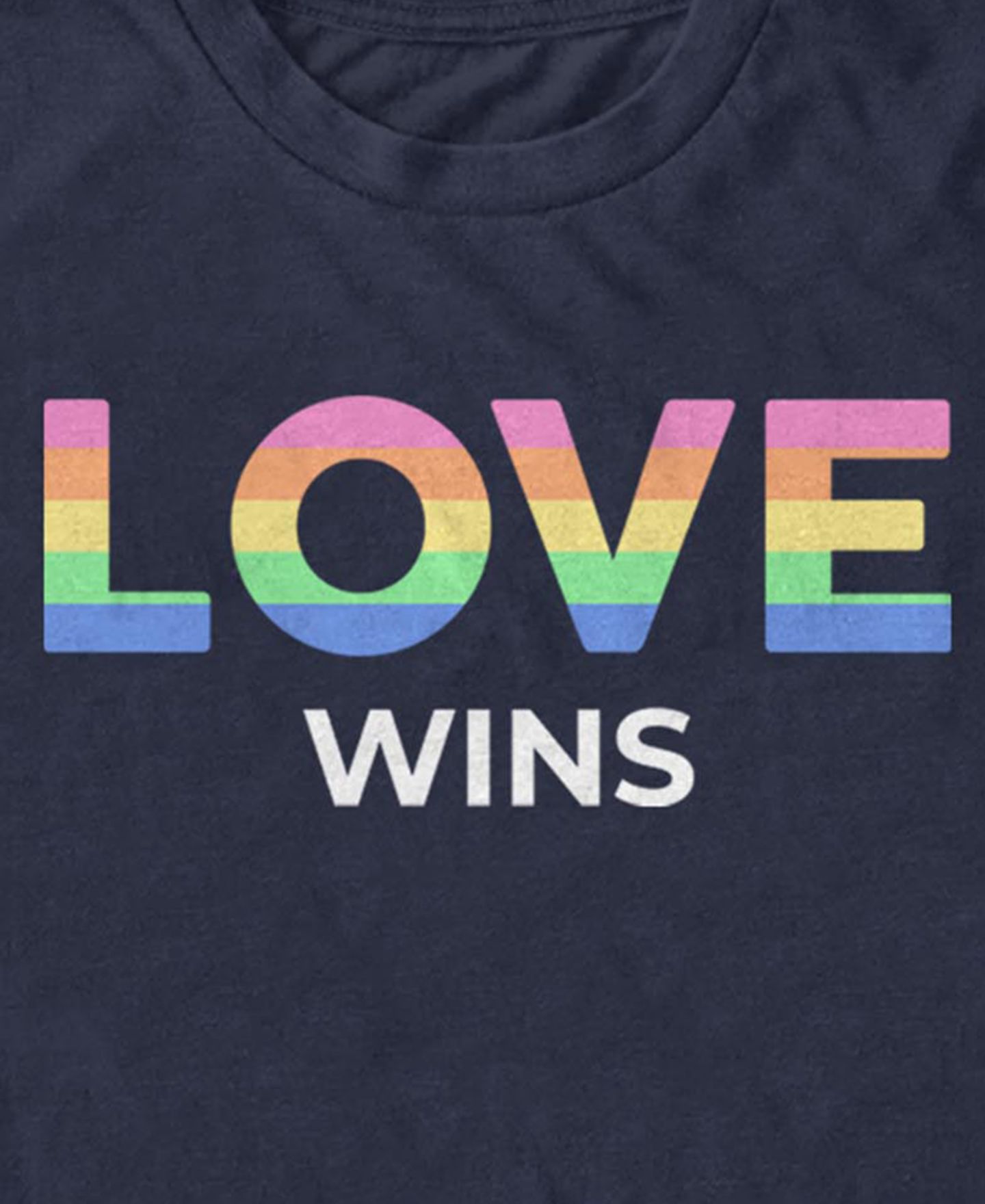 Мужская футболка Design By Humans Love Wins Short-Sleeve, цвет: Тёмно-синий — фото 3