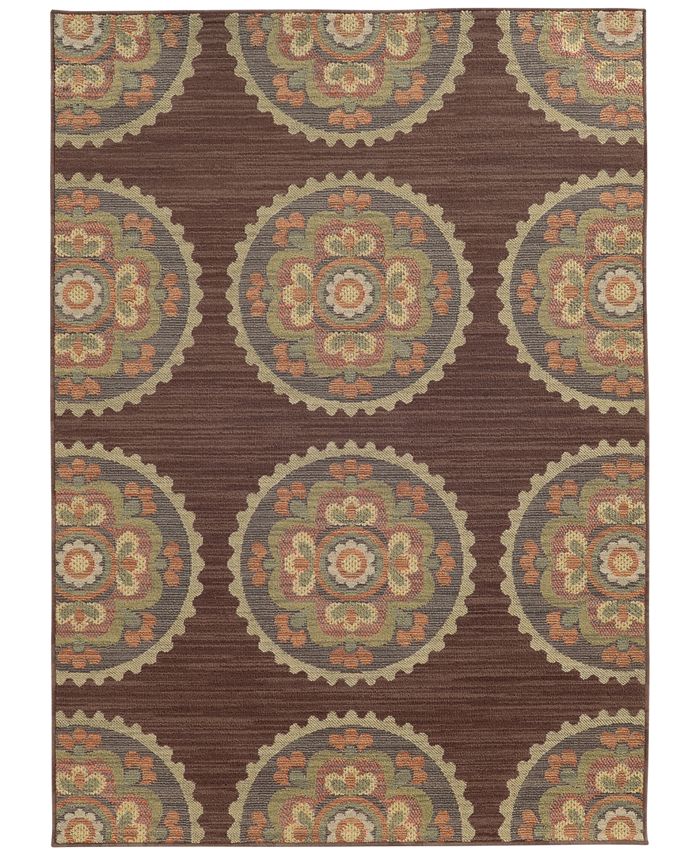 Tommy Bahama Home Cabana Indoor/Outdoor 501M Brown 5' 3" x 7' 6" Area