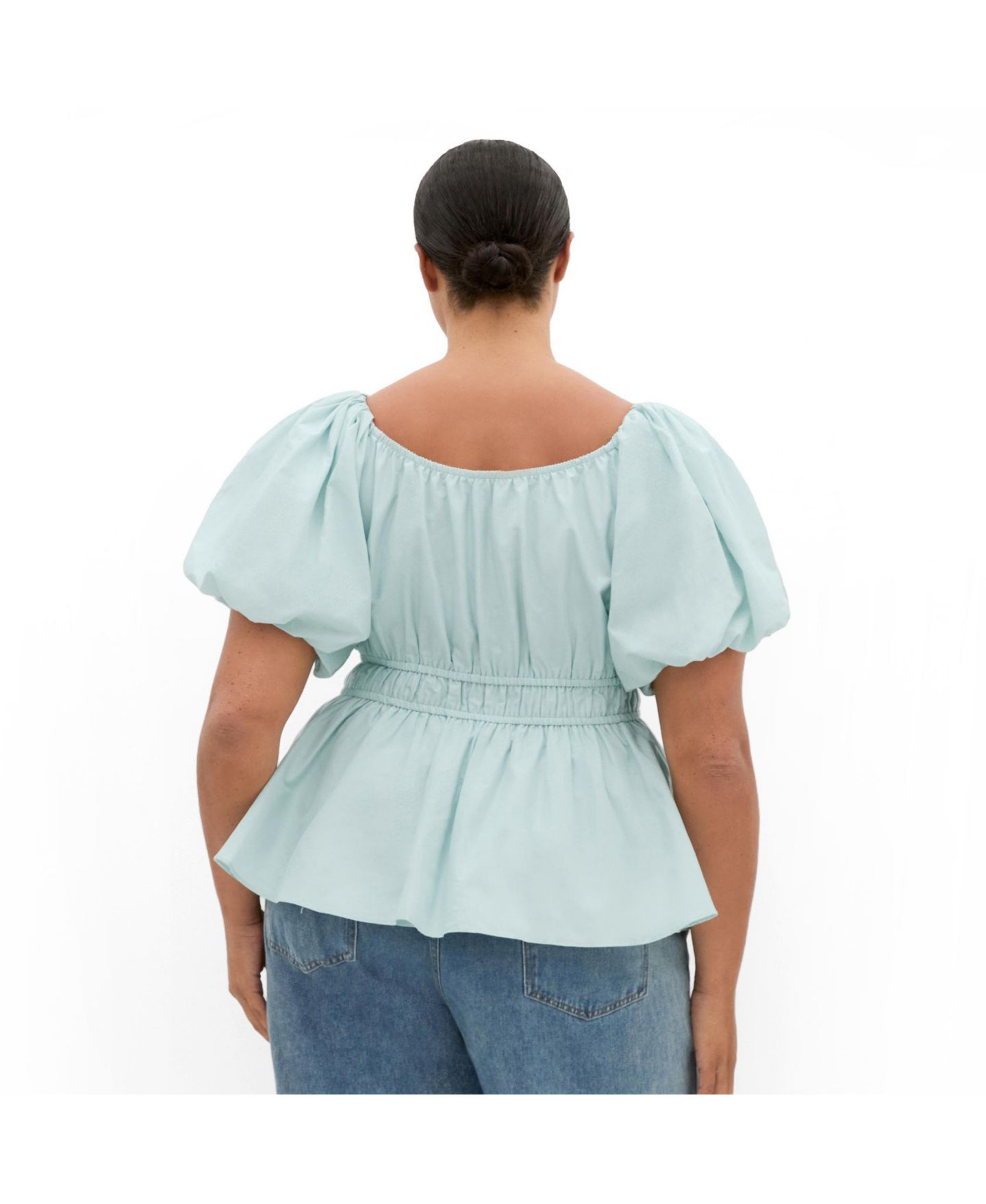 Женский топ CITY CHIC Lilli Puff Sleeve, цвет: Морская пена — фото 2