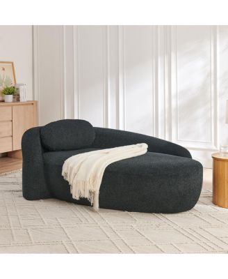  Modern Oval Single Lazy Sofa Chair with Pillow