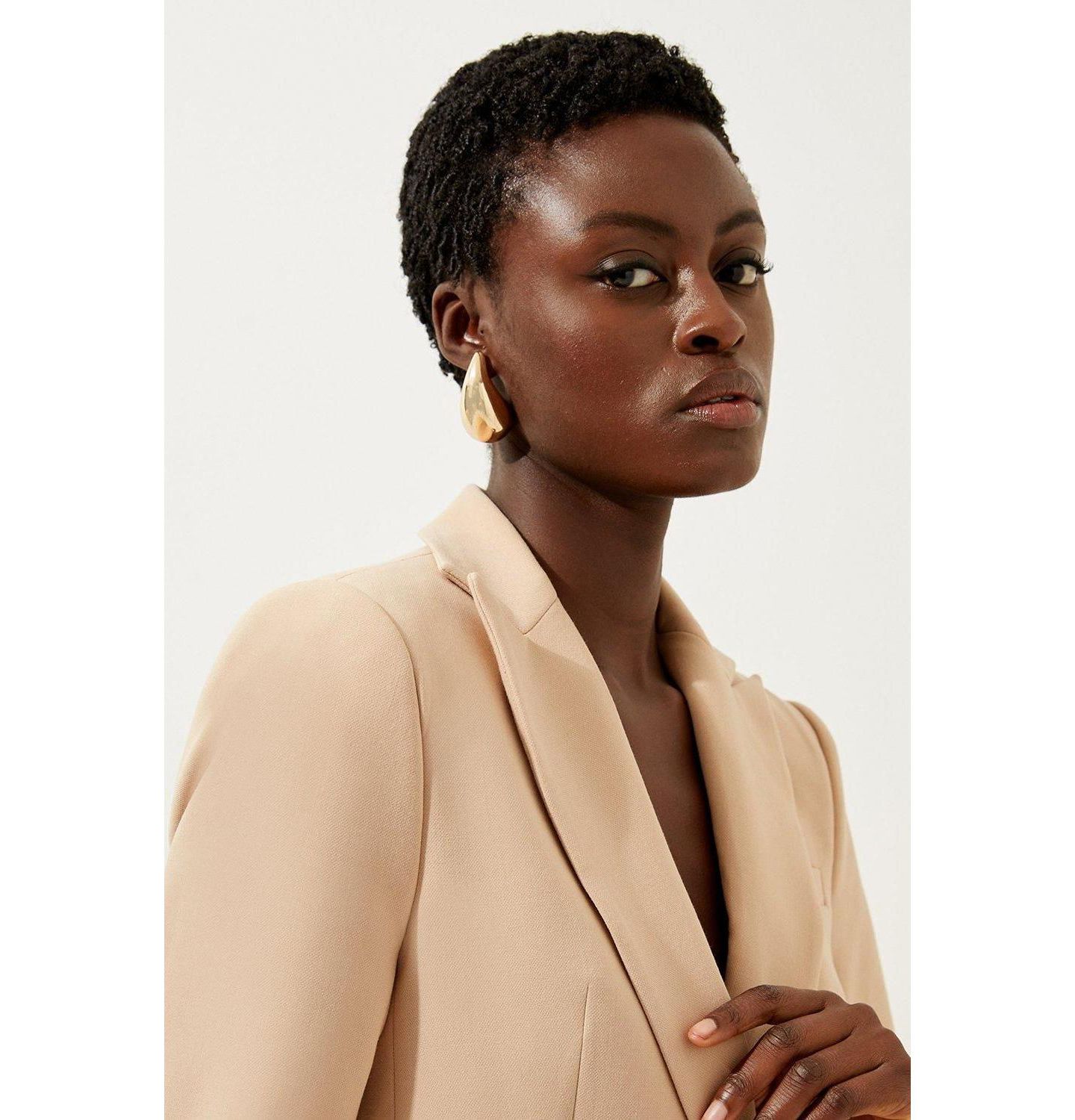 Женский пиджак Karen Millen Tailored Single Breasted Blazer, цвет: Верблюжий — фото 7
