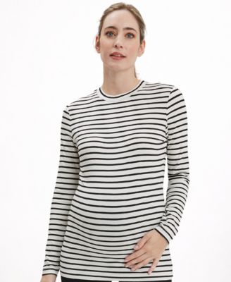 Maternity Liv Long Sleeve Sculpting Crew Neck Tee