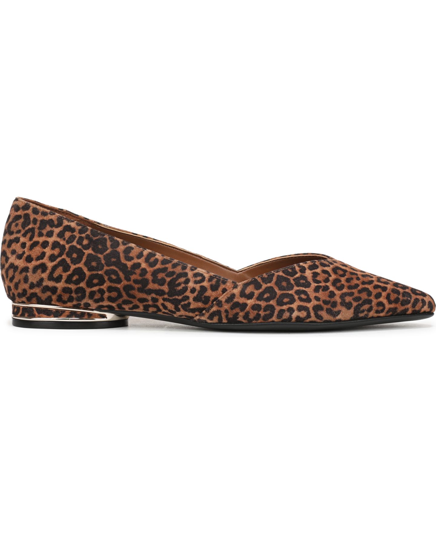 Женские балетки Naturalizer Havana Pointed Toe Ballet Flats, цвет: Коричневый леопардовый с принтом замшевый — фото 2