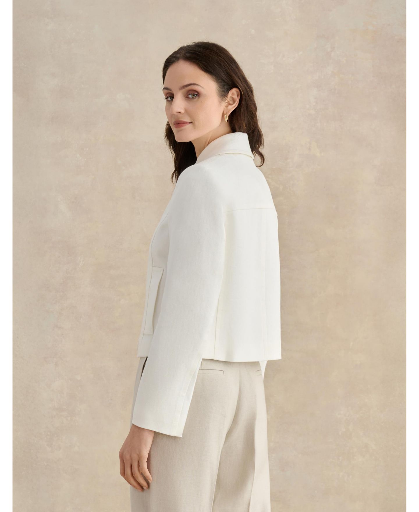 Женская куртка Hobbs London Adeen Linen, цвет: Белый — фото 6