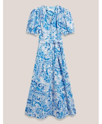 Hobbs London Women's Libby Short Sleeve V-Neck Midi Dress - Macy's