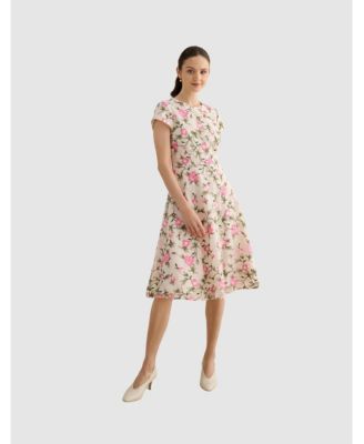 Women's Tia Embroidered Floral Midi Dress