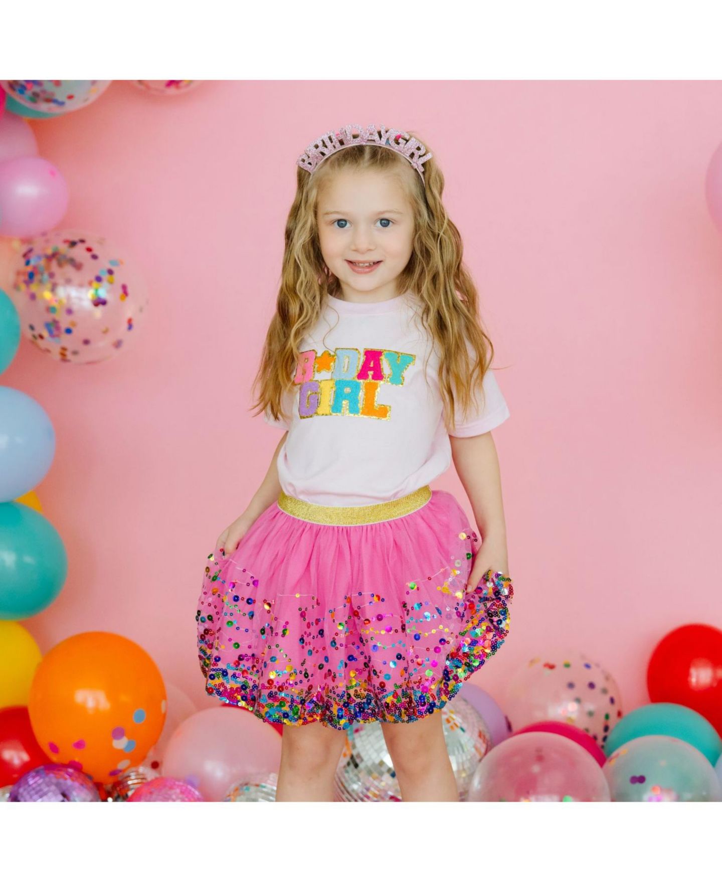 Юбка Sweet Wink Raspberry Confetti Tutu для девочек, цвет: Малиновый — фото 2