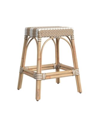 Robias Rectangular Rattan 24.5" Counter Stool