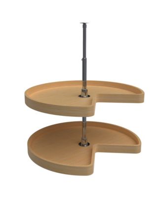 28" Lazy Susan Kidney-Shaped 2-Shelf Kitchen Cabinet, 4WLS472-28-52