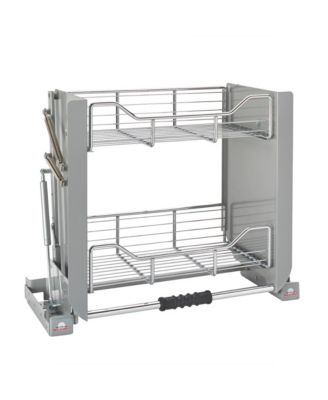 24" Kitchen Pulldown Wall Cabinet Shelf System, Chrome, 5PD-24CRN