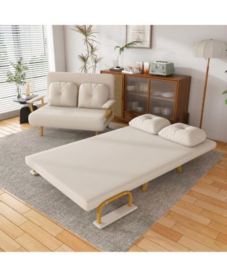 46" Wide 5-in-1 Convertible Folding Sofa Bed with Adjustable Backrest