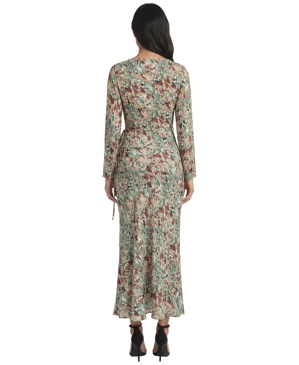 Donna Morgan Women's Boat Neck Long-Sleeve Fitted Midi Dress view 3 — MAYCSS fashion products