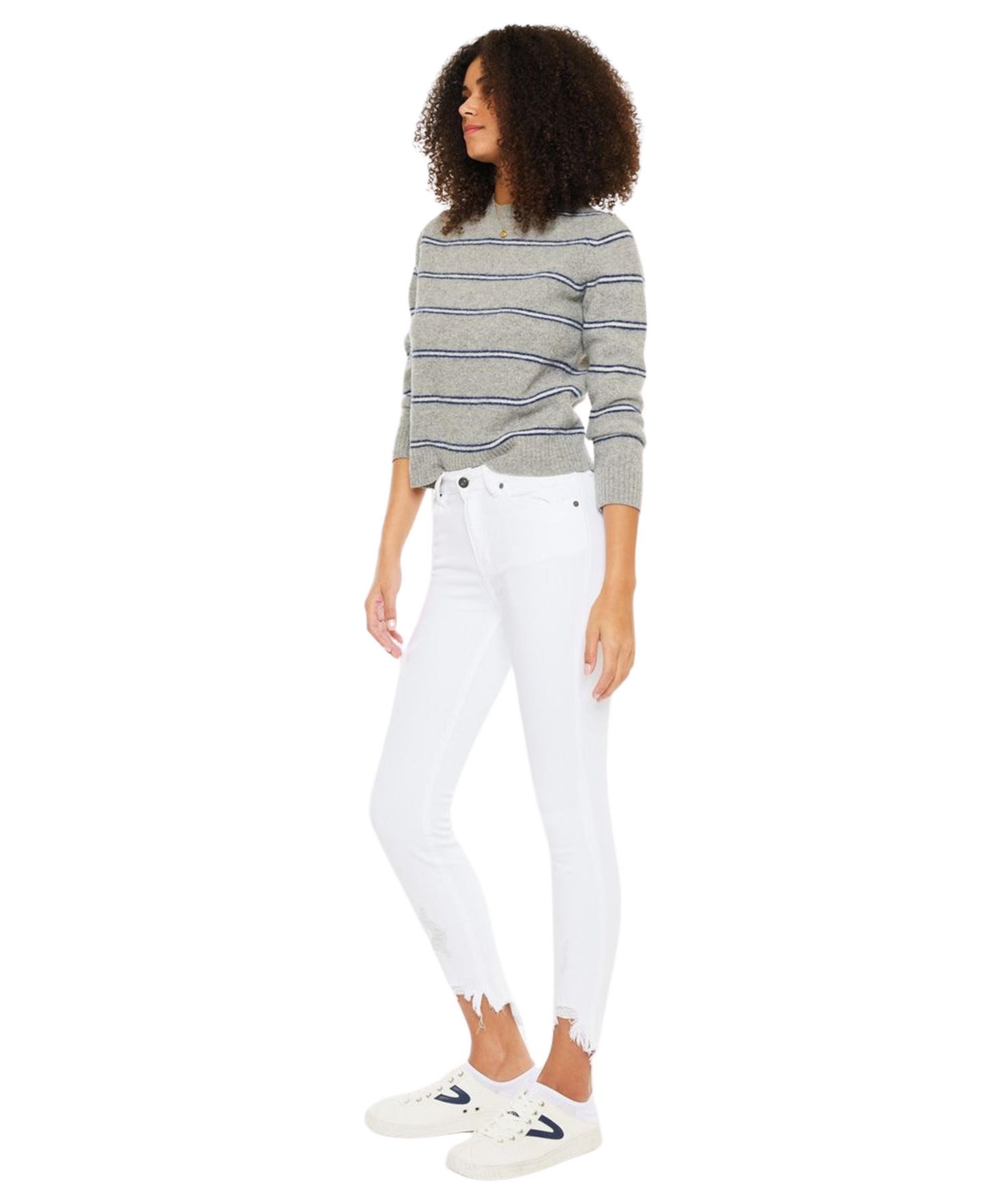 Женские джинсы KanCan Sadie High Rise Ankle Skinny, цвет: Белый — фото 2