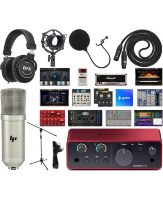 Scarlett Solo 4th-Gen USB-C Audio Interface Studio Bundle - Mic, Headphones and Software Kit