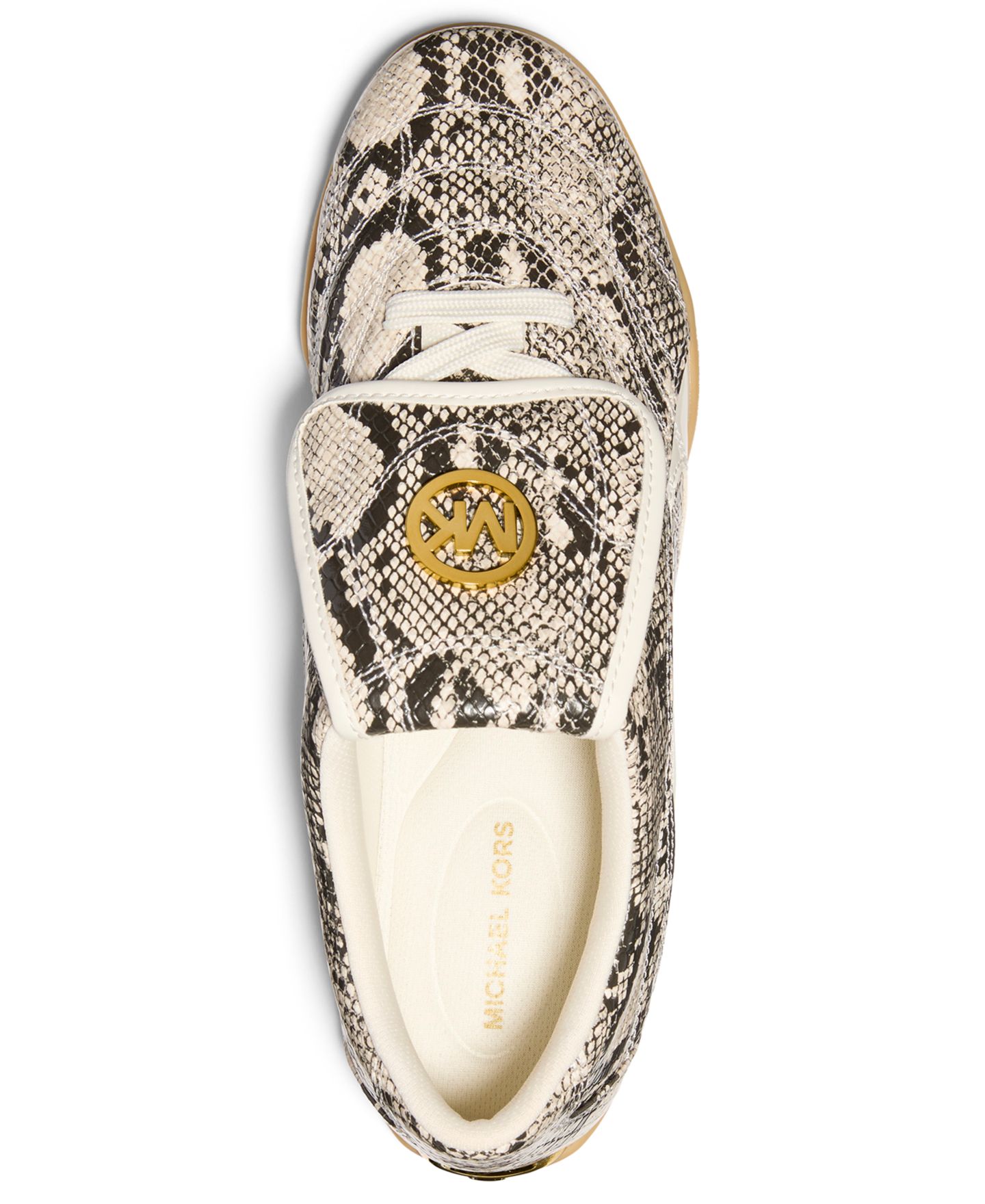 Женские кроссовки Michael Kors Kyler Lace-Up Trainer, цвет: Натуральный змеиный гладкий — фото 3