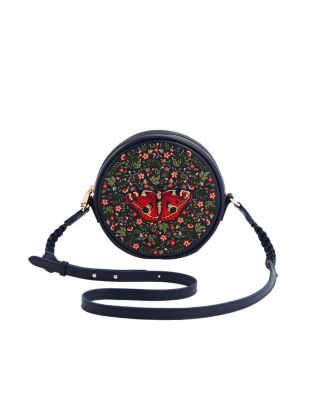 Women's Butterfly Embroidered Circle Bag