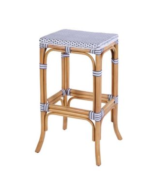 Laguna 30.5 in. Seat Height Rectangular Rattan Backless Bar Stool