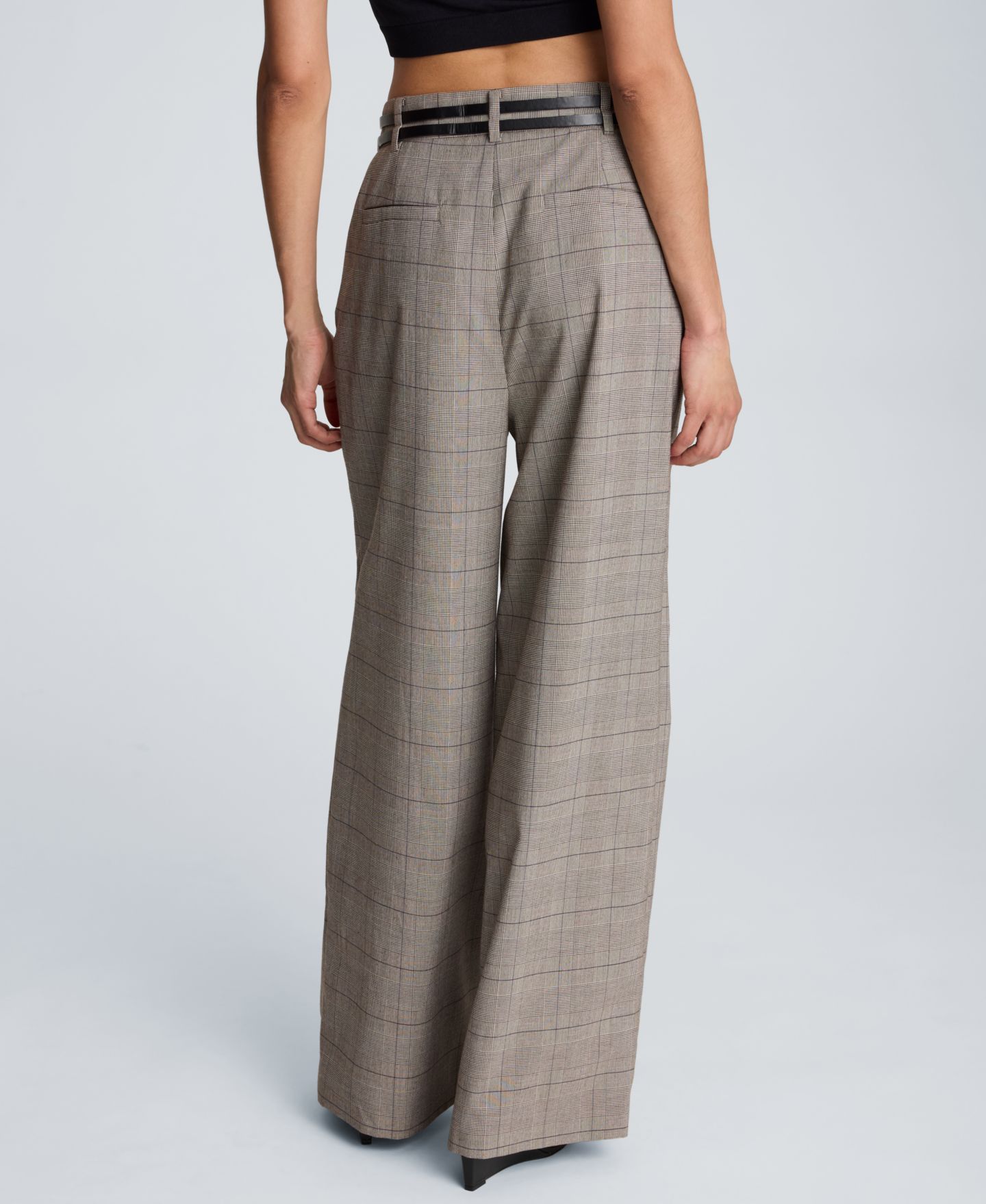 Женские брюки Kenneth Cole Wide-Leg Double Belt, цвет: Песочный рыжевато-коричневый — фото 7