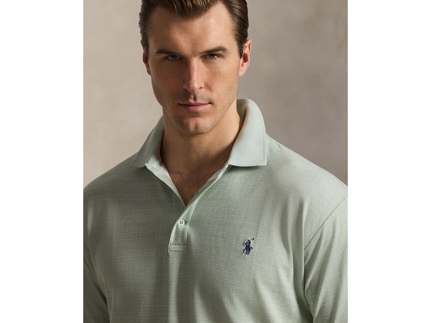 Мужское поло Polo Ralph Lauren Big & Tall Short-Sleeve Polo Shirt, цвет: Светлый зелёный — фото 3