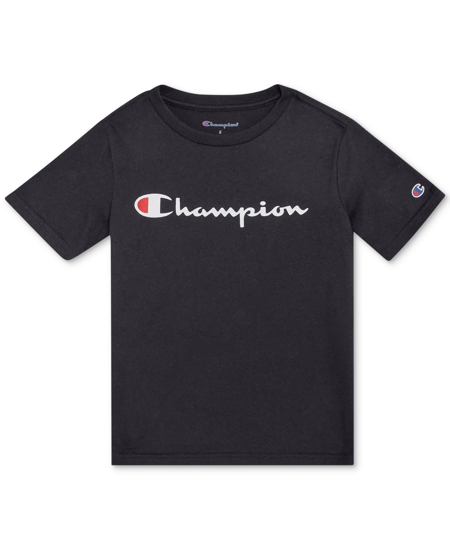 Champion Boys' 4-7 Crewneck T-Shirt and Cargo Shorts, 2-Piece Set, цвет: Чёрный железный / Серый — фото 4