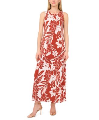 Women's Printed Sleeveless Maxi Dress