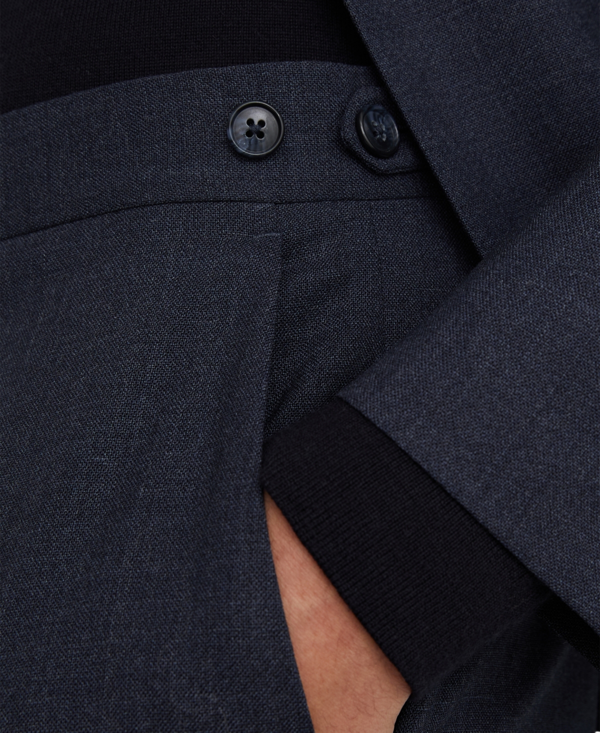 Reiss Men's Fiber Wool Textured Tailored-Fit Pants
