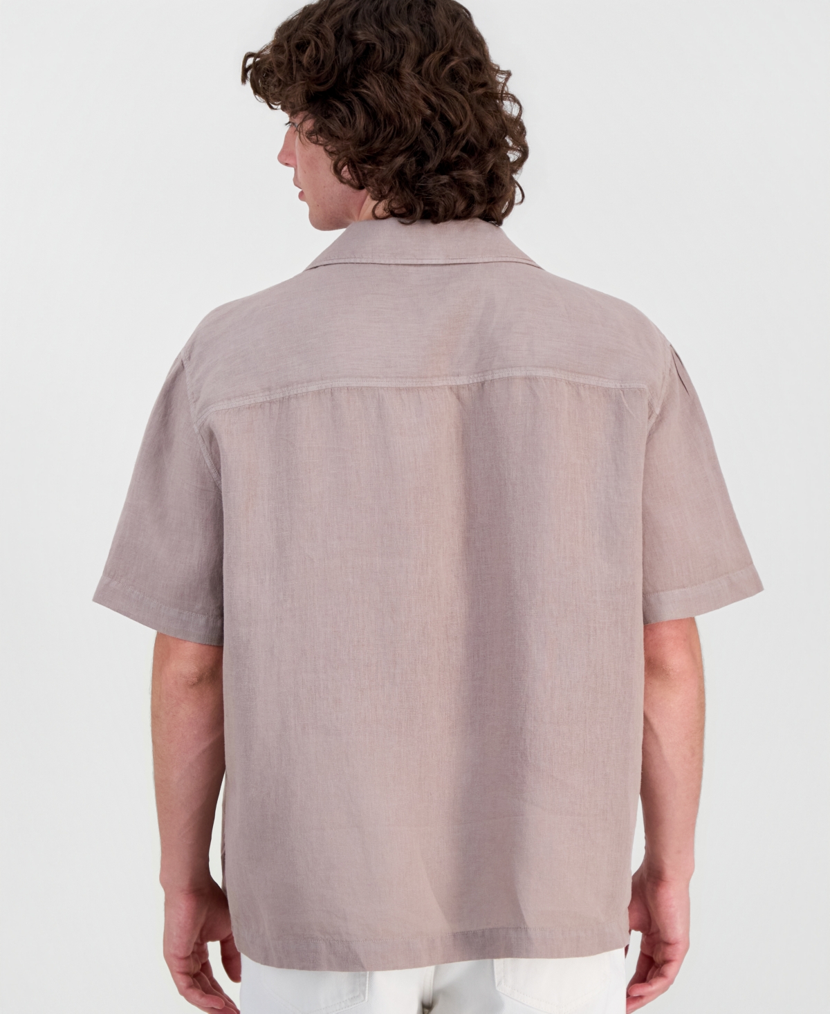 Hugo by Boss Men's Exolino Short-Sleeve Linen Shirt