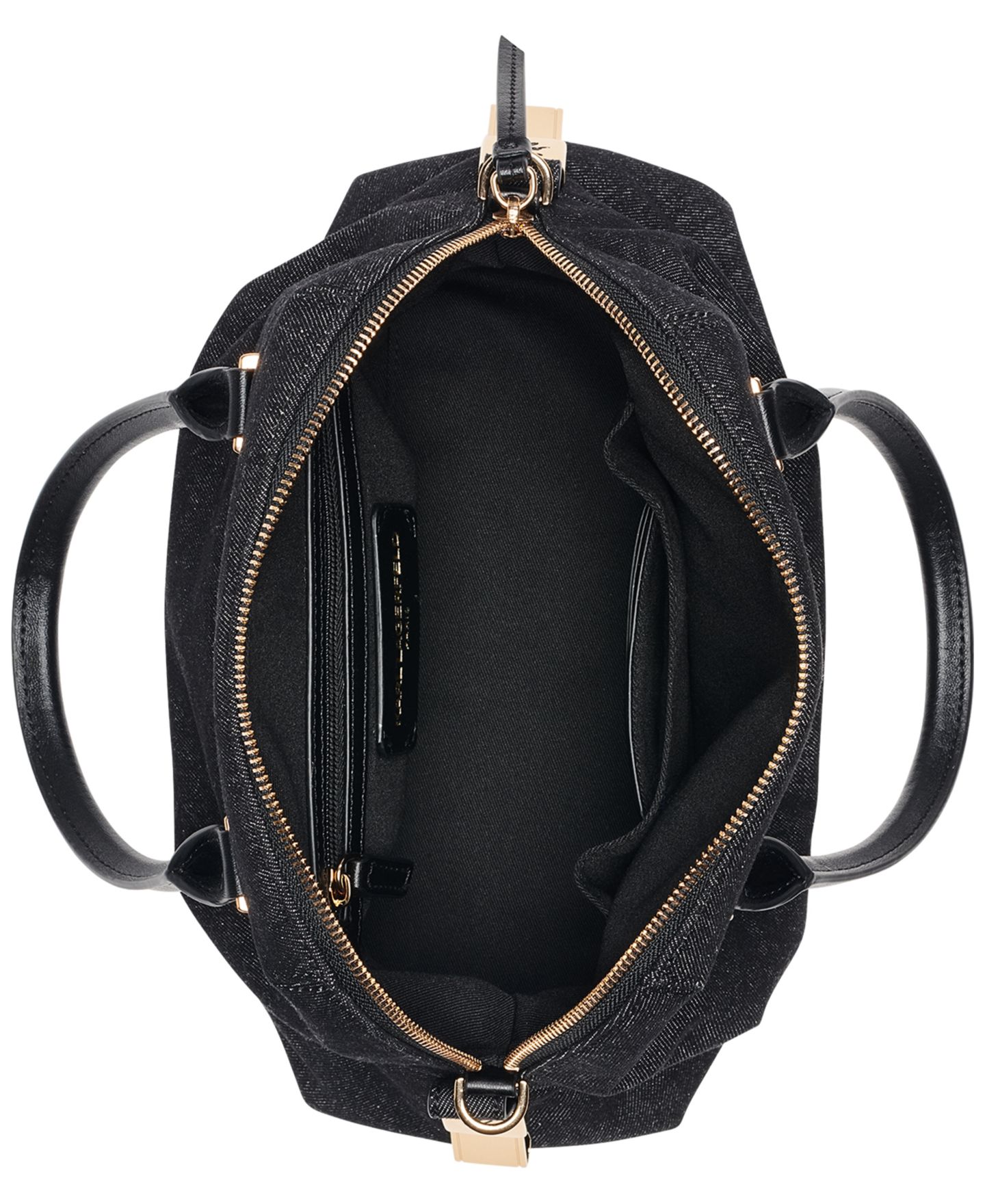 Женская сумка KARL LAGERFELD PARIS Charlaine Medium Satchel Handbag, цвет: Чёрный джинсовый — фото 4