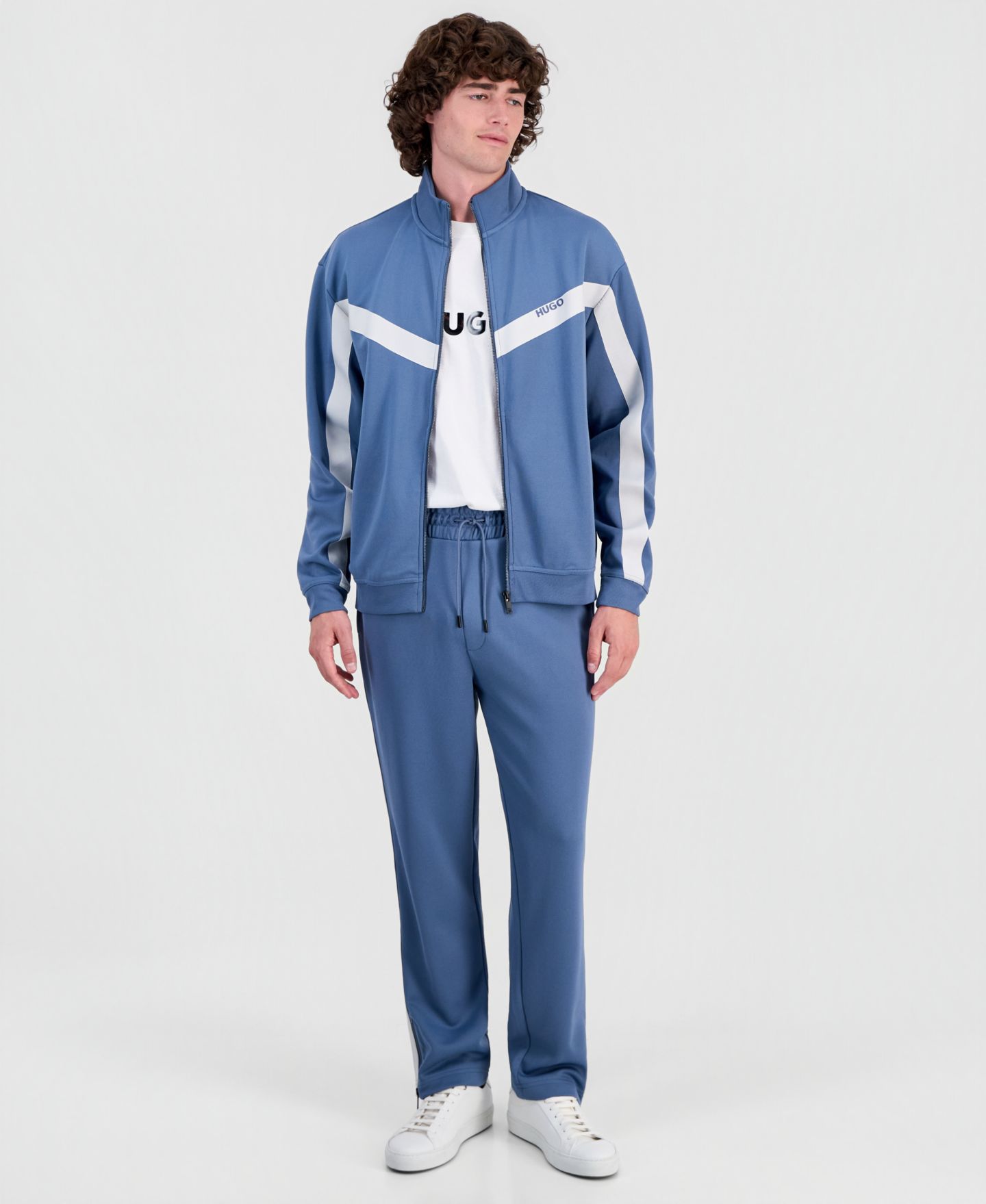 Мужская куртка Hugo Boss HUGO Darti Track Jacket, цвет: Синий — фото 2