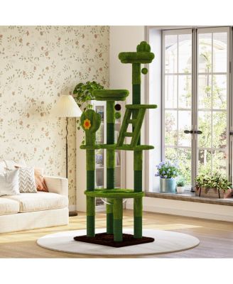 Cactus Cat House Tower Multi-Level Tree with Capsule, Perches and Sisal Posts