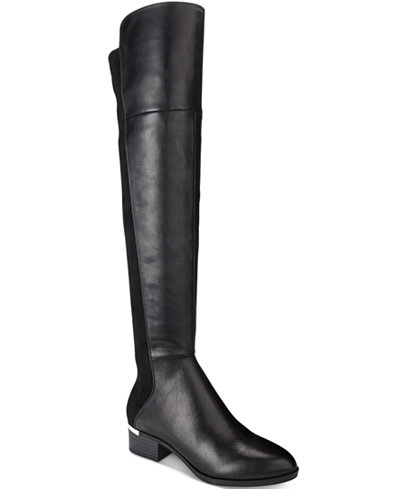 Bar III Rene Metal-Heel Over-The-Knee Stretch Boots, Only at Macy's - Boots - Shoes - Macy's