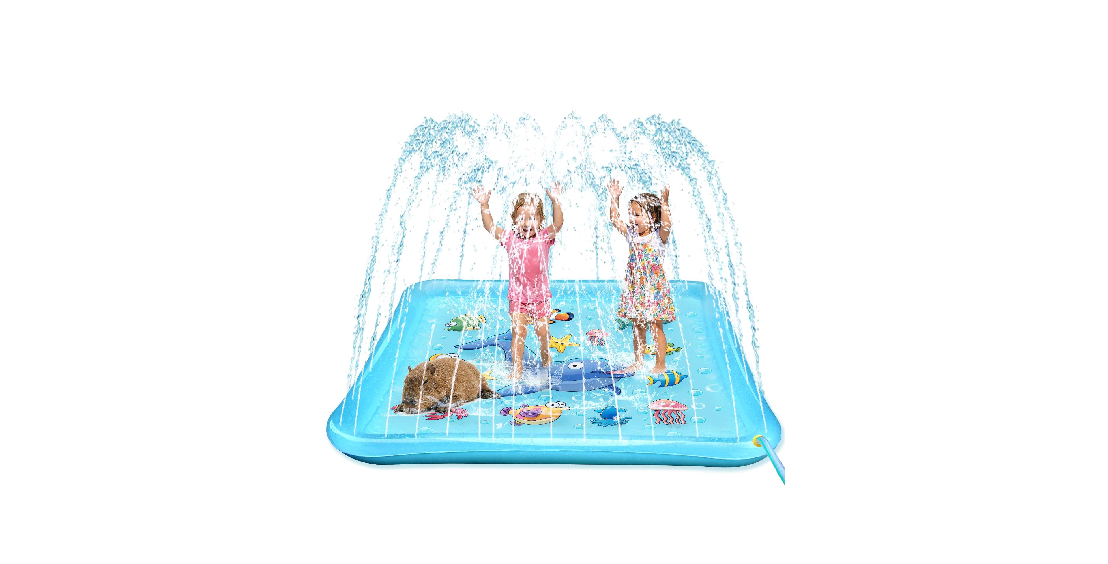 Gnuadz Inflatable Wading Pool Splash Pad, 2-4 Kids, Ages 3+