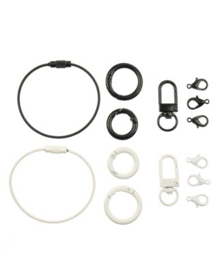 Super Cute Orange and Yellow Metal Wire Keychains Findings Kit