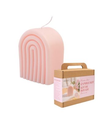 Decorative Candle Making Kit, Pink Rainbow Arch DIY Art Kit for Home Decor Accessories