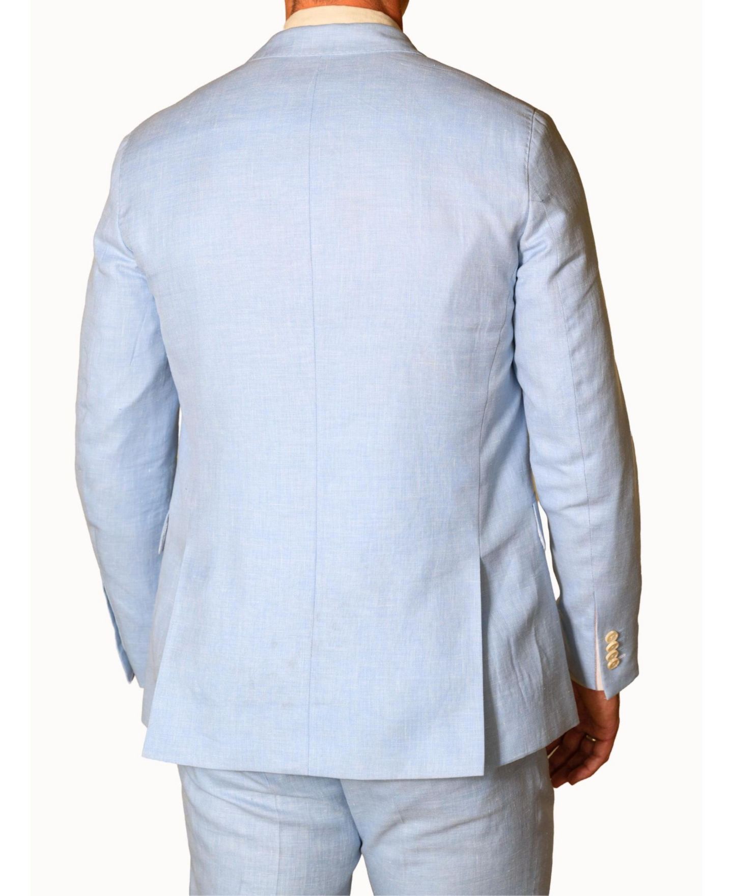 Мужской пиджак Koy Clothing Tailored Linen Blend Blazer, цвет: Светлый синий — фото 8