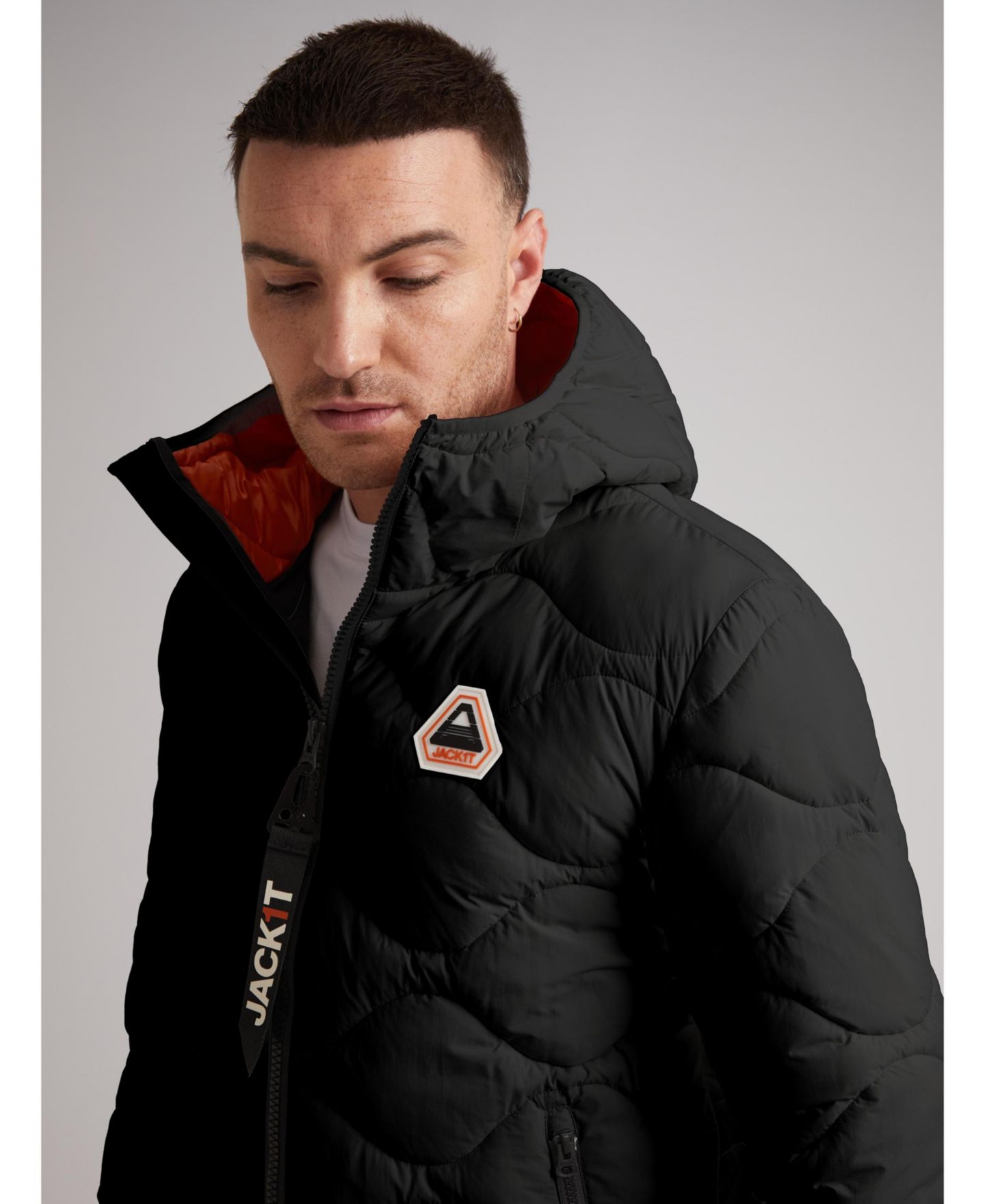 Мужская куртка JACK1T Orb1T Long Sleeve Hooded, цвет: Чёрный — фото 8