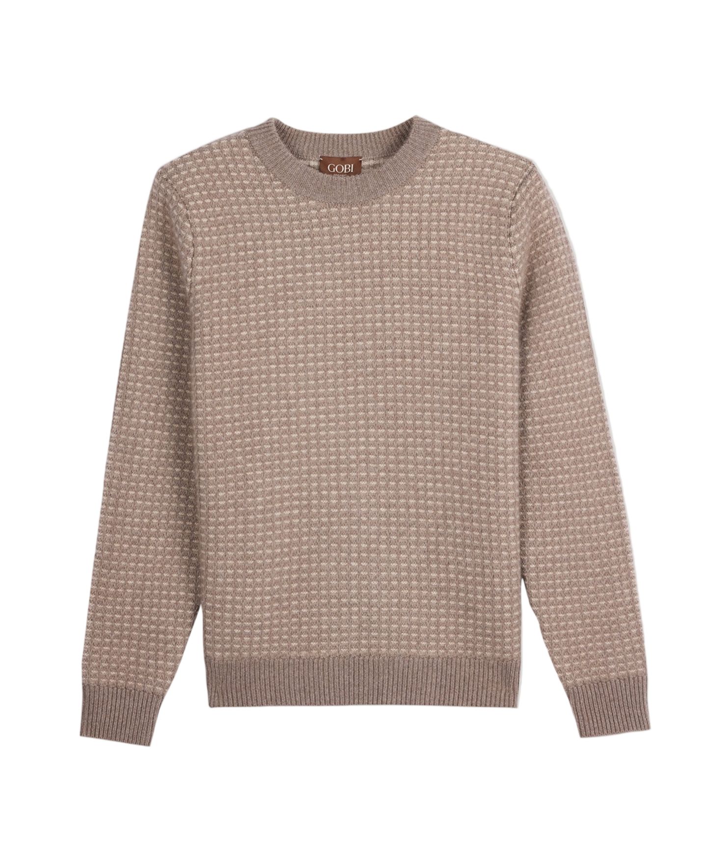 Мужской свитер Gobi Cashmere Silk Turtle-Neck, цвет: Тёмный бежевый — фото 4
