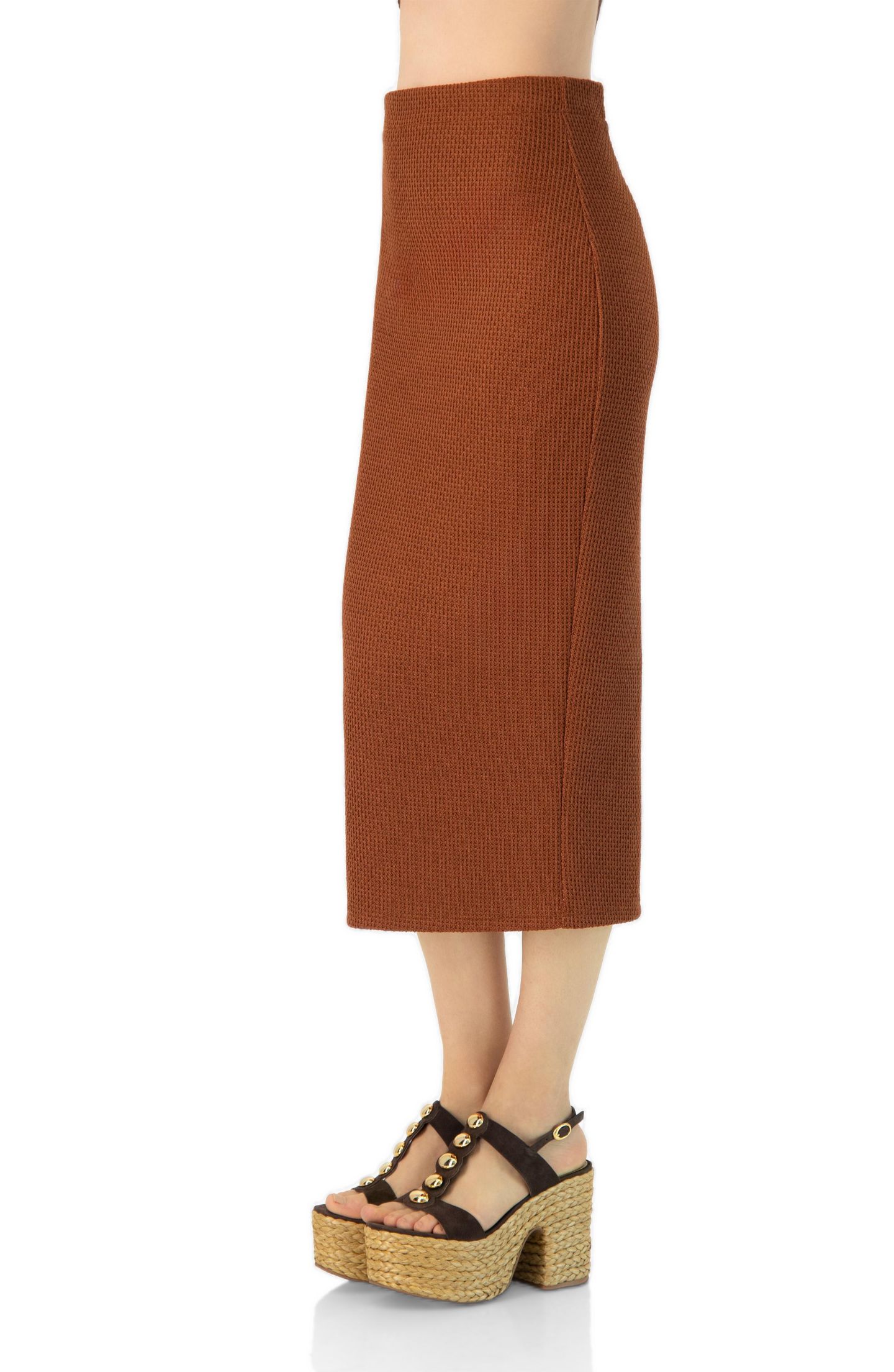 Женская юбка Ivonne Textured Knit Midi Skirt with Back Slit — фото 2