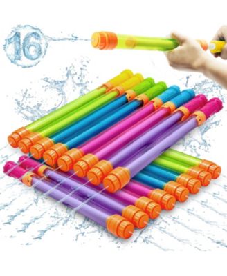 Water Soaker Blaster 16 Pack Pool Bulk 35 Ft Range Squirt Summer Outdoor Game Beach Party