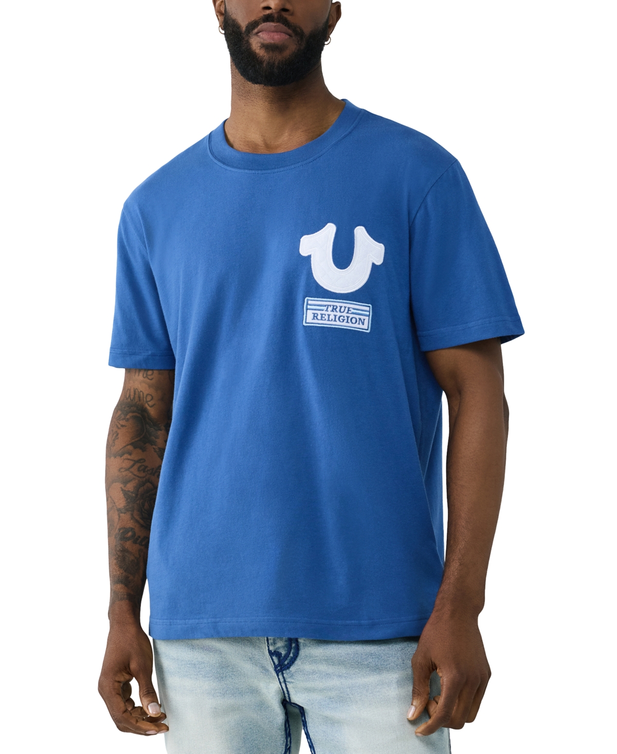 True Religion Men's Horseshoe Logo Short-Sleeve T-Shirt