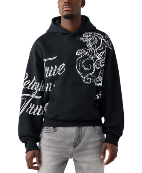 Мужские худи True Religion Men's Tiger Script Boxy