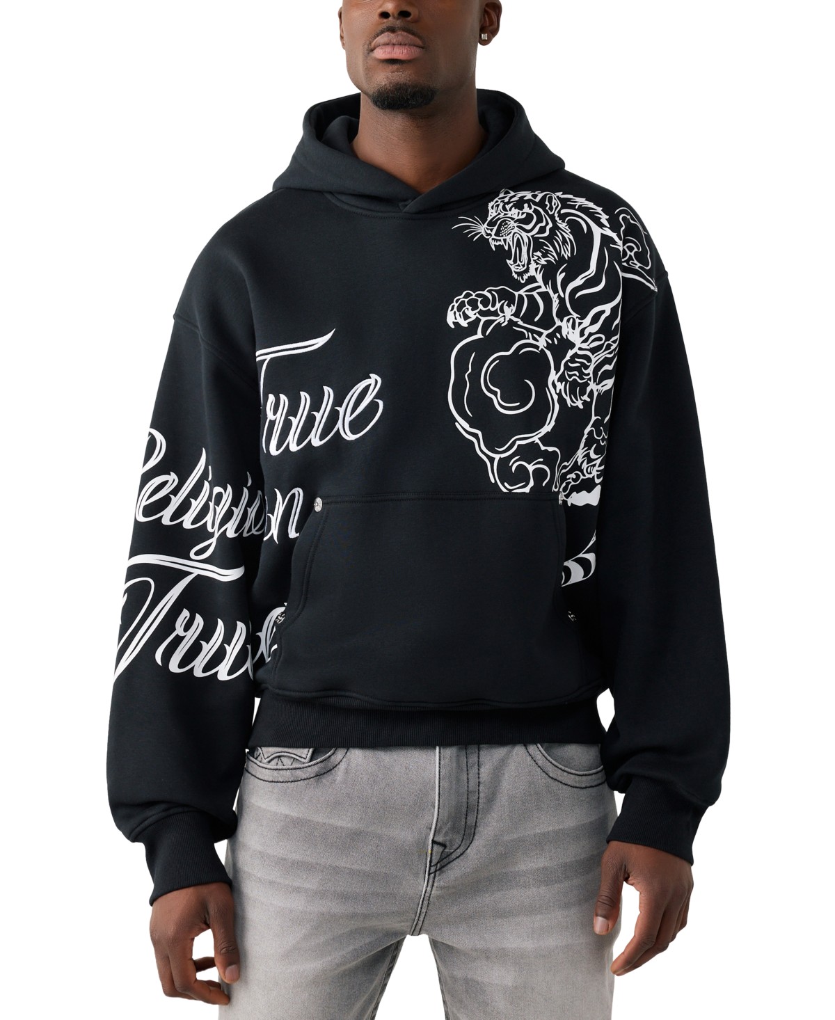 Мужские худи True Religion Men's Tiger Script Boxy — фото 1
