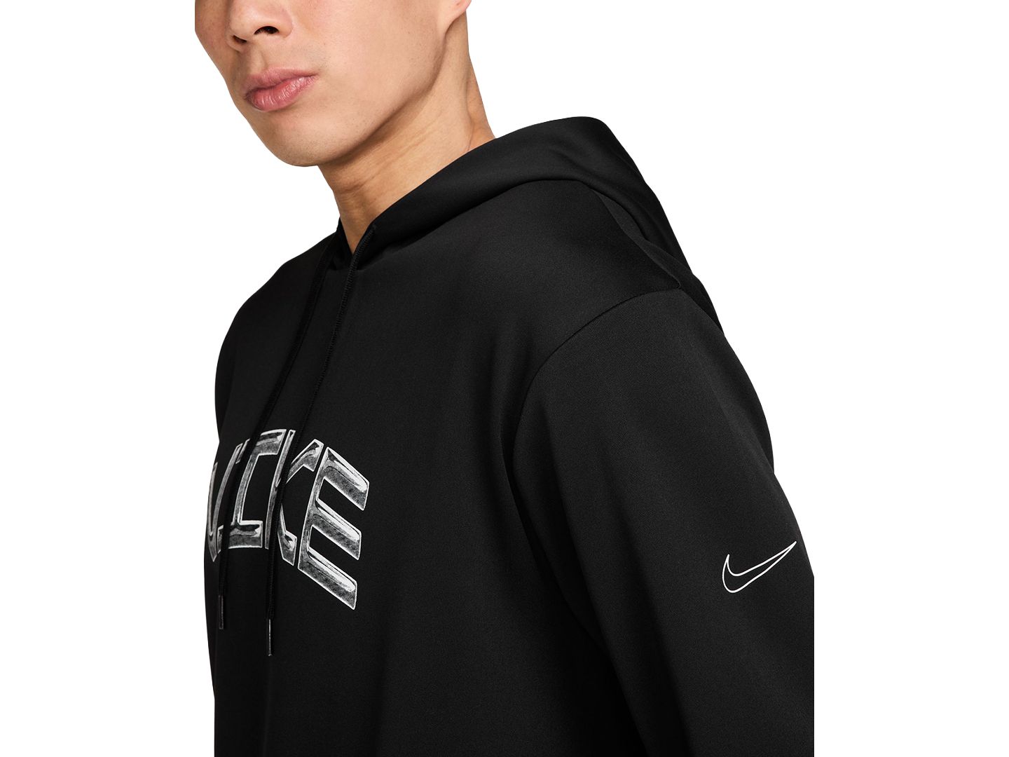 Мужское худи Nike Dri-FIT Classic-Fit, цвет: Чёрный / Белый — фото 2