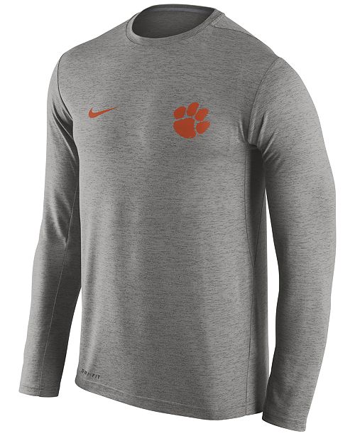 Nike Men S Clemson Tigers Dri Fit Touch Long Sleeve T Shirt
