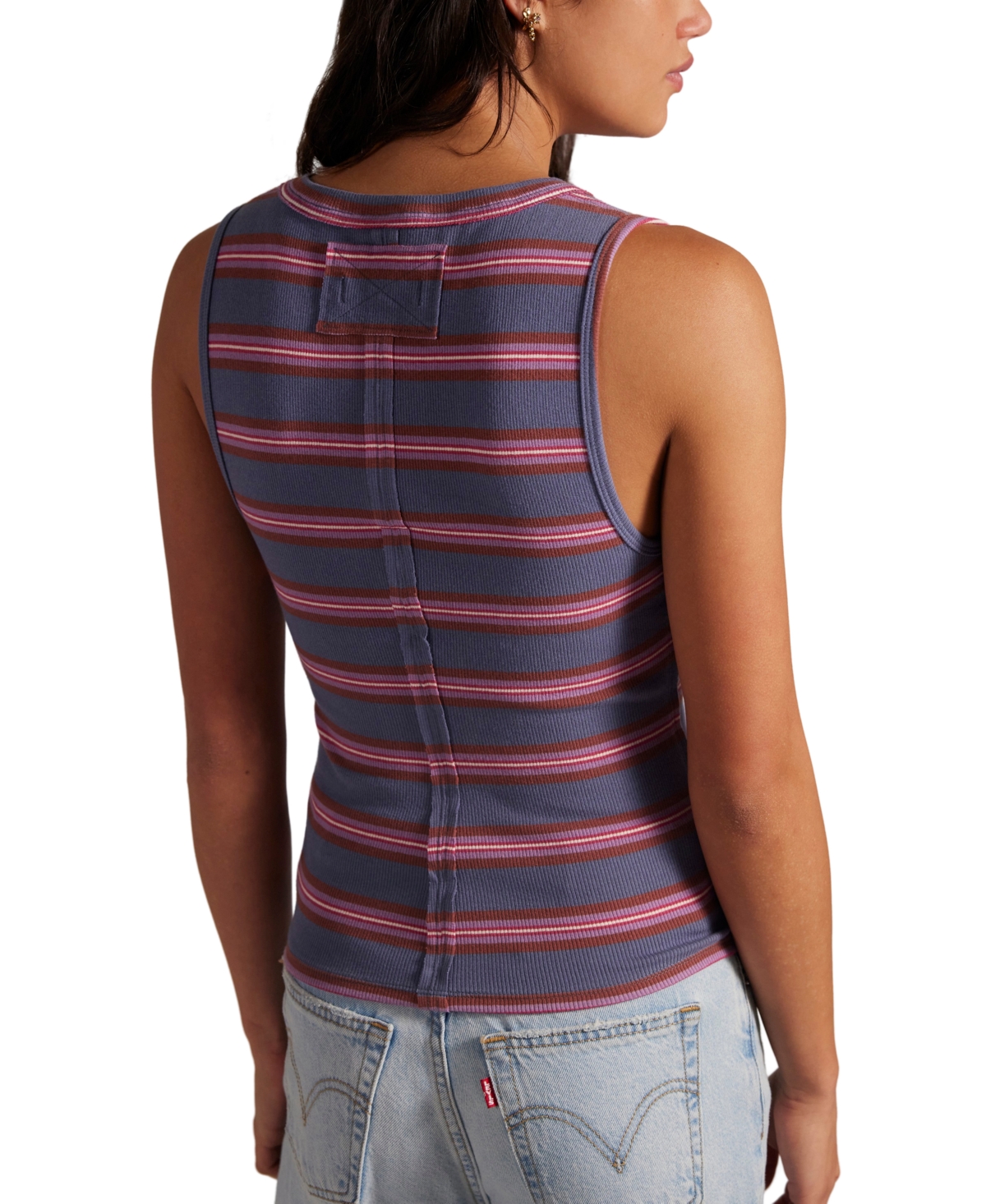 Free People Women's Jamie Crewneck Henley Striped Top