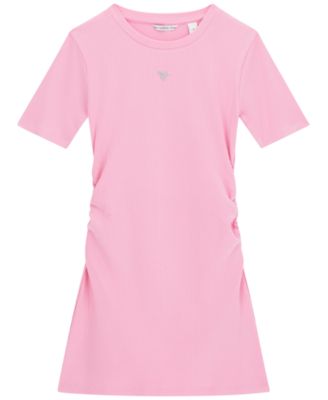 Girls' 7-16 Short-Sleeve Rib Dress