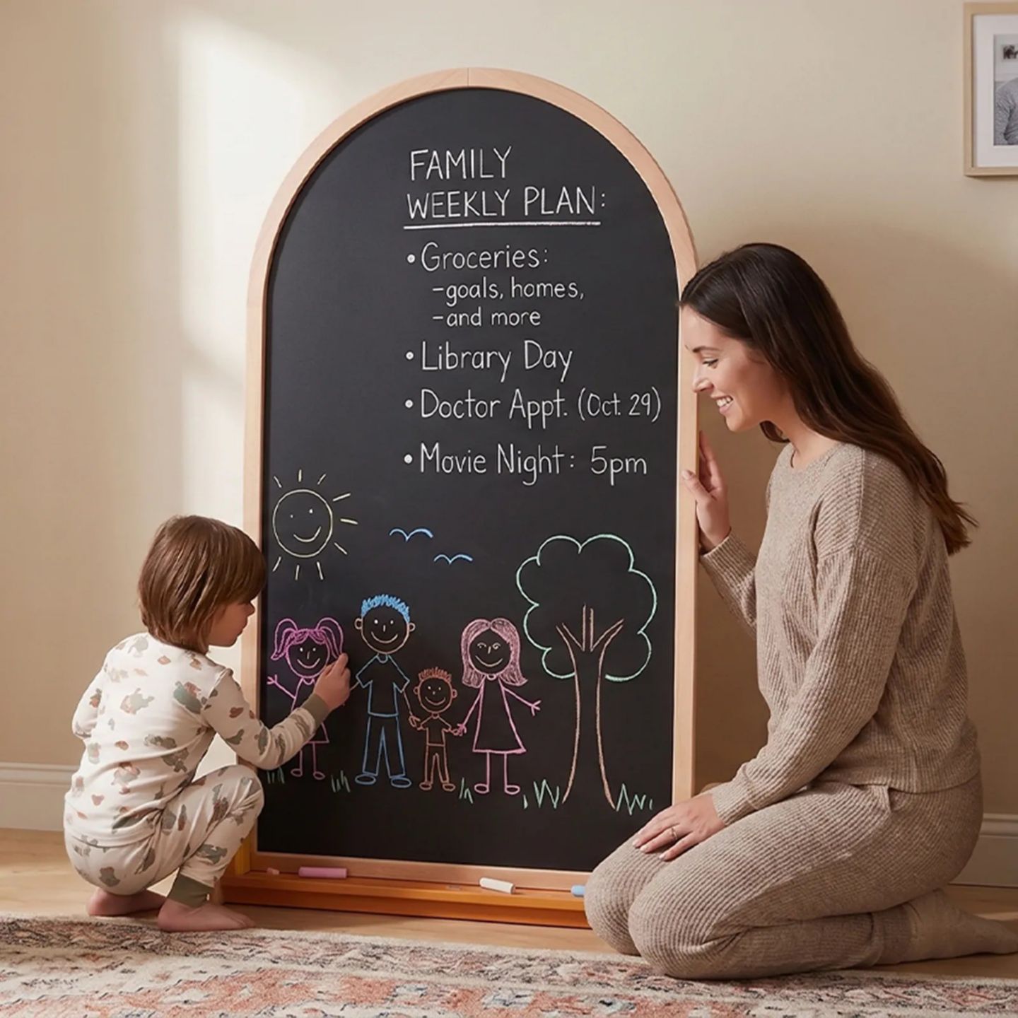 Детская игрушка Tiny Land Double-Sided Magnetic Easel, Ages 3+ — фото 2