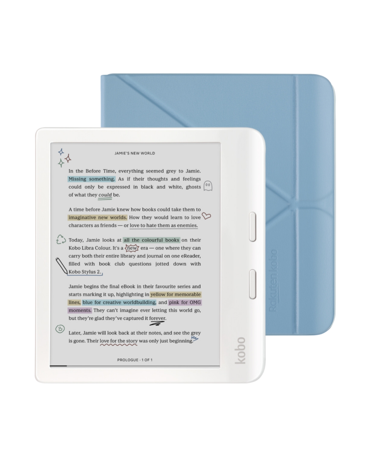 Kobo Full-Color Libra Colour 7" 32GB E-Reader - Dusk blue