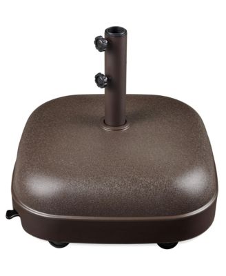 123lb Capacity Fillable Mobile Umbrella Base For Patio, Deck, 4 Wheels - Dome Square