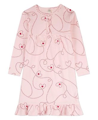 Little Girls Long-Sleeve Mid-Length Nightgown